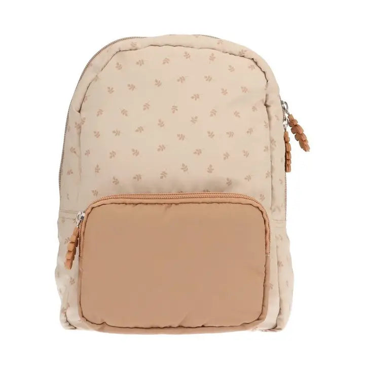Sac à dos enfant matelassé petite taille Feuilles Sand